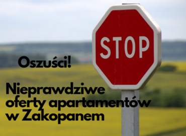 Uwaga na oszustów oferujących apartamenty w Zakopanem