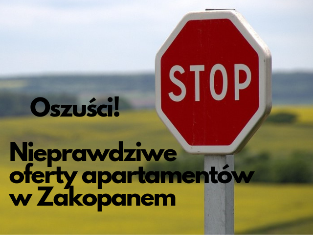 Uwaga na oszustów oferujących apartamenty w Zakopanem